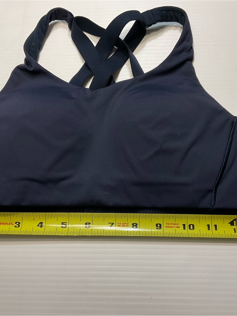 Adjustable Strappy Back Sports Bra - Black - Picture 3 of 7